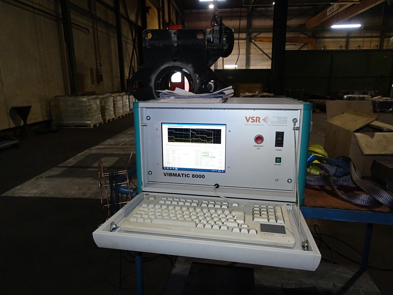Equipo de análisis VSR VIBmatic 8000 y software de análisis para distensión por vibración, medición y alivio de tensiones