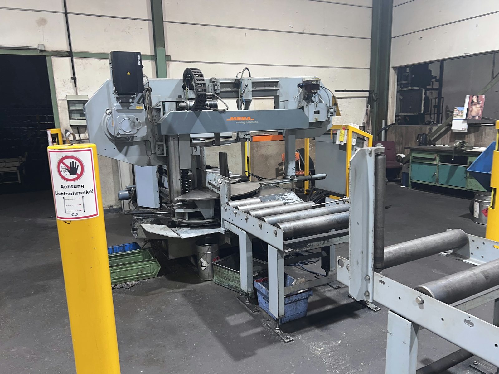 MEBA zaagautomaat voor het op maat zagen van profielen, liggers en buizen – loonfabricage bij Bock Maschinenbau, Lorch